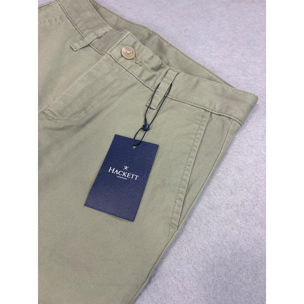New with Tags Hackett London Boys olive chino pant size‎ 7/8Y adjustable waist - Picture 3 of 8